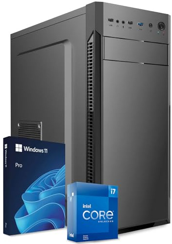 PC Fisso Completo - Computer Desktop Intel Core i7-8700 • RAM 32GB DDR4 • SSD 1TB • Scheda Video Quadro P400 2 GB • Wi-Fi AC e Bluetooth • HDMI • USB 3.2 • Windows 11 Pro • Pronto all'Uso