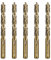 SALI Cobalt Drill Bit Set 5Pcs 13mm M35 High Speed Steel Jobber Drill Bit Kit (HSS) Twist Drill Bits for Hardened Metal, Stainless Steel, Cast Iron, Wood and Plastic, with Index Storage Case