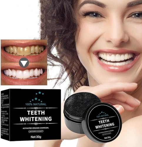 Teeth Whitening Charcoal Powder Dirty Mouth Toothpowder, Activated Charcoal Natural Organic Effective Tooth Cleaning Powder Remover Stains from Coffee, Smoking, Refresh Breath (1pcs)
