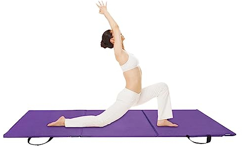 weiting Klappbare Gymnastikmatte | Rutschfeste, dreifach gefaltete Tumbling-Matte mit Tragegriffen - Zusammenklappbare Trainingsmatte, Aerobic, Stretching, Yogamatten für Gymnastik,