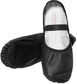 Capezio Luna Ballet Shoe for Women, Black Size 3