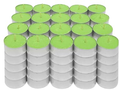 COM-FORT HOUSE | Velas de te Perfumadas | Pack velas de 100 Unidades | Velas de Té Calientaplatos | Tealight | 4,5 Horas de Duración | Olor Jazmín de Noche