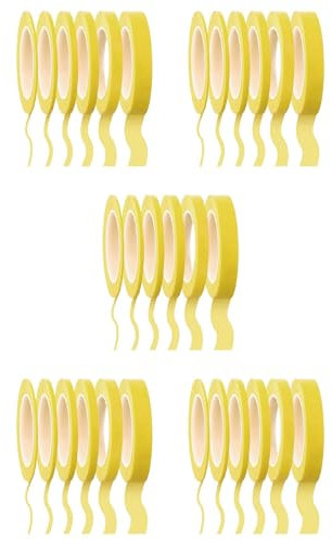 Decqerbe 30 Rouleaux de AdhéSif Fine Line 1/16, 7/10, 1/8, 1/4, 1/2, 3/4 Pouces X 55 MèTres, de Masquage Fineline, de Masquage Automobile pour Peintres