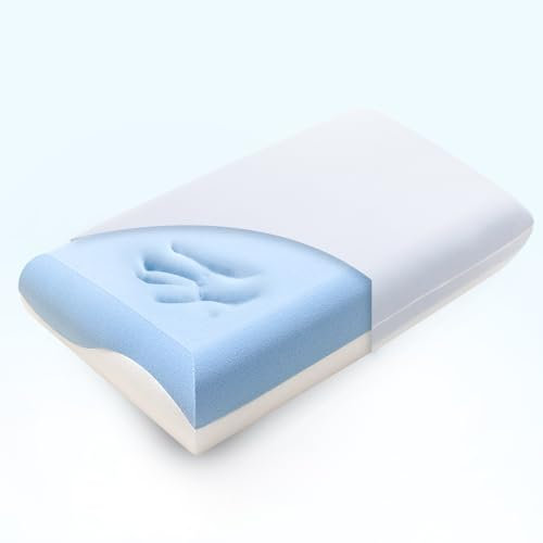 EGO Home Memory Foam Kopfkissen 60x40 cm – Ergonomisches Nackenstützkissen mit R-Doppelkern-Design – Ideal gegen Nackenschmerzen für Rücken- & Seitenschläfer
