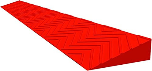 5,1 cm Türschwellenrampe für Saugroboter, Bordsteinrampe für einfachen Zugang (rot, 100 x 7 x 1,5 cm)