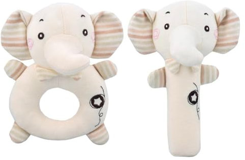 Huamengyuan Babyspielzeug Lernspielzeug baby spielzeug Babyrassel Gehäkelte Holz Häkeln Tiere Greifling Baby Holz Rassel Baby Handmade Rassel für Neugeborenes Geschenk Junge Mädchen Geschenk zur Gebur