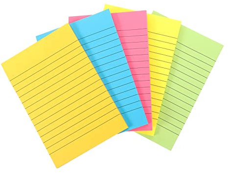 STOBOK Haftnotizblock Liniert Selbstklebend Memoaufkleber Für Büro Und Schule Notizaufkleber Einfach Zu Verwenden