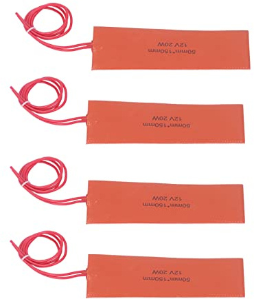 20 W Flexible Silikon-Heizmatte, 12 V Silikon-Gummi-Heizkissen, Schnelles Aufheizen, Ideal für Industrieanlagen, Rohre, Tanks, Mischen und Wärmedämmung