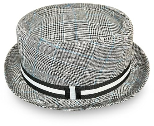 Thorness Grey Rude boy ska Pork Pie hatt, storlek 58 cm, medium, unisex pork pie-hatt, Grå, 58