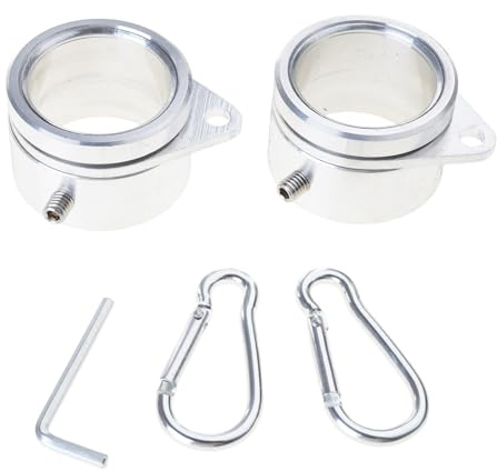 Rotating Flagpole Rings Aluminum Alloy With 304 Stainless Steel Carabiner For 0.9-1.05 Inch Diameter Poles Outdoor Spinner Hardware Flag Poles Rotating Rings