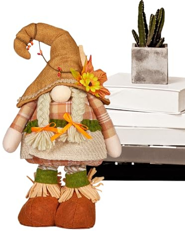 Gnomi con gambe allungabili,autunnale in piedi | Decorazioni per gnomi di felice autunno,con gambe a molla retrattili, decorazioni per gnomi autunnali felici, giocattolo di peluche con telescopi