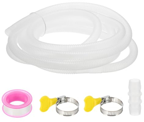PATIKIL 4 Meters Air Conditioner Drain Hose Kit Universal AC Drain Hose for Replacement Drain Hose Extension Mini Split AC Ductless Heat Pumps AC Drainage HVAC Extender, Clear