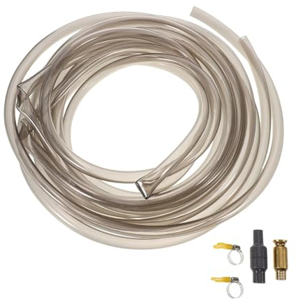 HEMOTON Kit de Sifón para Acuario con Tubo Vinilo Transparente y Abrazadera Control Preciso de Agua Limpieza Fácil de Grava y Cambio Rápido para Mantenimiento de Peceras