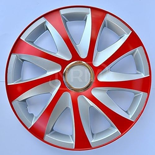 NRM Radzierblende Drift EXTRA Silber/rot 15 Zoll 4er Set