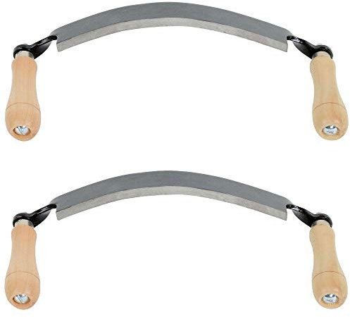 Timber Tuff 10 Curved Wood Blade Draw Shave Knife Woodworking Tool (2 Pack)