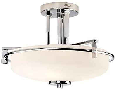 Licht-Erlebnisse Badezimmer Deckenleuchte NELLY mit LED satiniertes Glas blendarm spritzwasserdicht IP44 Badlampe