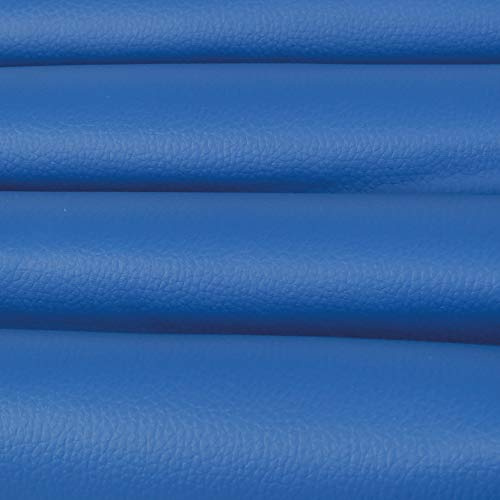 Bestlivings Kunstleder in Blau als laufende Meterware, Bezugs Polsterstoff viele Farben in Lederoptik zum Nähen und Beziehen 145cm Breite