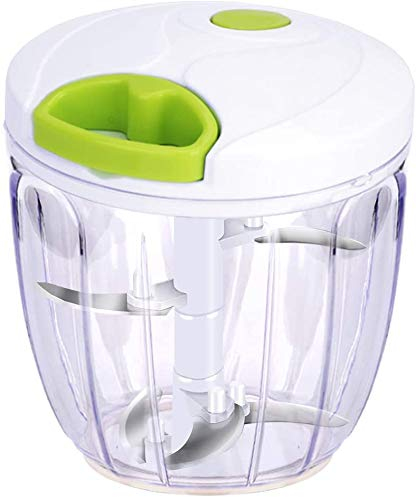 Manual Food Chopper, Quick Hand Pull Vegetable Chopper/Mincer(3 Cup) for Onions/Garlic/Herbs/Meats/Salad