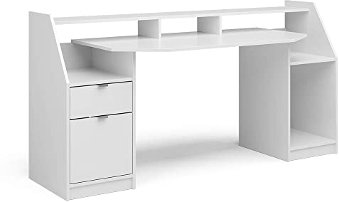 Vicco Computertisch Joel, Computertisch, Weiß, 180 x 66 cm