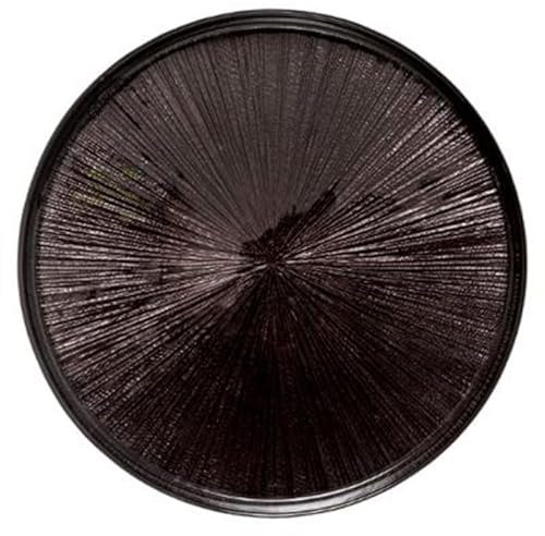 Secret de Gourmet - Lot de 6 Assiettes Plates Astra 28cm Noir