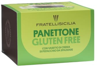 Panettone Artiginale Fratelli Sicilia Senza Glutine Pistacchio + Vaso Crema 500g