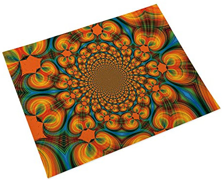 Manteles Individuales Naranja Verde Salvamanteles Individuales Algodón Lino Lavable Individuales Mesa Resistente al Calor Bajoplatos Tapetes para Mesa Bajoplatos 30x45cm 2 Pcs