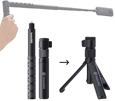 Handkamera-Selfie-Stick und Stativ für Insta360 Bullet Time Bundle, kompatibel mit Insta360 X3/One X2/One RS/One R/One Zubehör