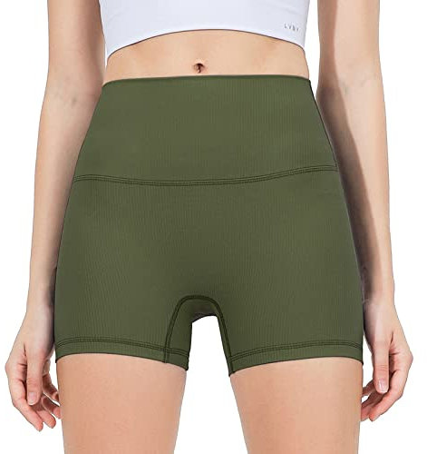 Shorts Damen Stretch Sport Shorts Süßes Yoga Fitness Shorts Solid Color Sport Shorts Push Up Leggings Kurz Lounge Sweatshorts Mode Gym Shorts Hotpants Baumwolle Sexy Kurze Hose