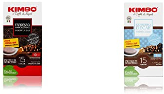 Kimbo Espresso Napoletano Formula Bar Cialde Compostabili ESE - Confezione da 8 Pacchi da 15 Cialde & Cialde Compostabili ESE Decaffeinato, 8 Pacchi da 15 Cialde (Totale 120 Cialde)