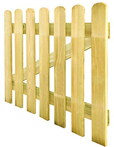 Decor Space - Clôture en bois de pin naturel pour clôtures de jardin et terrasse (Cancelletto 95 x H 80 cm)
