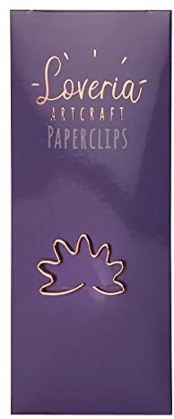 Loveria Büroklammern Motiv Yoga - Lotusflower, 15 Stück | Briefklammern Silber, Yoga Zubehör | Paper Clips für Papier, Büro, Briefe | Papierklammer