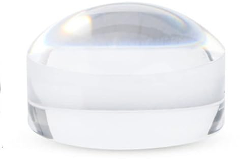 Acrylic Hemispherical Circular Magnifier Dia.50mm, 8X Paperweight Magnifying Glass Dome, Half Ball Sphere Lens For Photography, Decoration, Reading 1pc