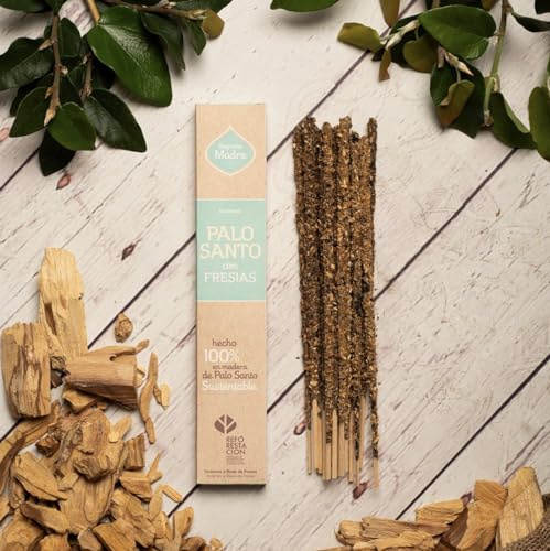 Generico • Palo Santo avec Freesia • Encens Naturel 100% Écologique • 8 Bâtons • Purification & Harmonie • 60 Min de brûlage