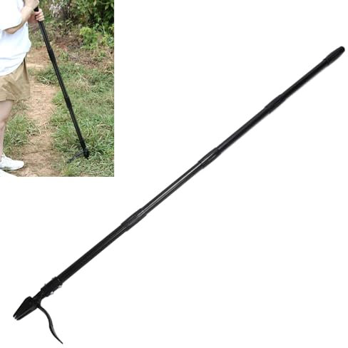 Stand Up Weeder, Gardening Hand Weeding Tool, Hand Tools Manual Weeders Long Claws, Steel Weed Puller Tool for All Soil Types, for Thistles, Burdocks (4 Sections 163cm / 64.2in)