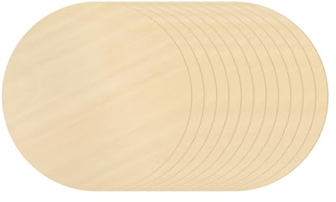 12 Stücke Runde Naturholzscheiben Holzscheiben 15cm Durchmesser, Unbehandelt Holzplatte Rund mit 3mm Dicke, Holzscheiben zum Basteln für DIY-Projekte, Kunsthandwerk, Kinder Geschenkanhänger