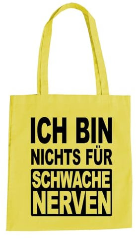 absenda Nichts Für Schwache Nerven Baumwolltasche - Freund Ehe Aggressiv Partner Gelb