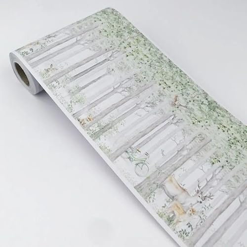 Guest Ruyunlai Tapetenbordüre selbstklebend Vinyl Sockelleiste Dekorative Bordüre Selbstklebende Home Bordüre Küche Tapetenbordüre selbstklebend für Badezimmer Wohnzimmer YX112 12cm X 300cm