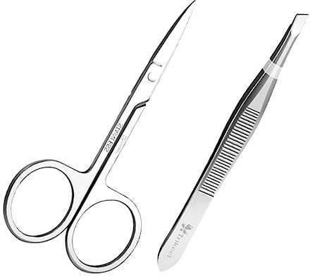 Augenbrauenschere aus Edelstahl, 1, Silber, Handlich