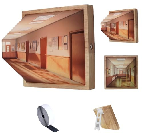 3D Nachtlicht, 3D Wandlampe Dekoration, Visuelles 3D Nachtlampe Dimmbar, Nacktes Auge Wandleuchte, Kreative LED Licht Wandmontiert, für Wohnzimmer Schlafzimmer Büro Arbeitszimmer (aufladen,Classroom)