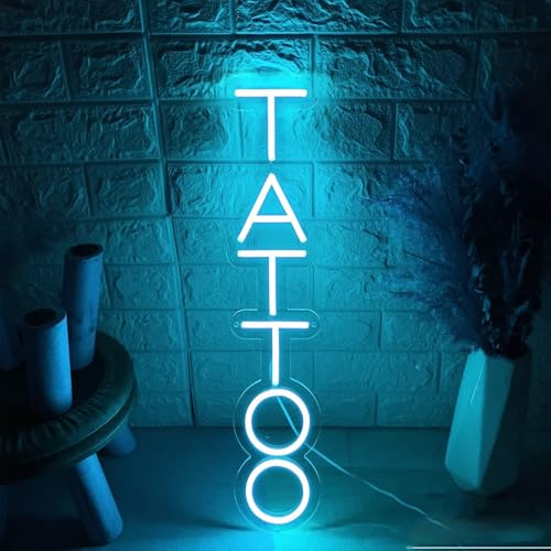 Tatuaje de neón, tatuaje Studio Neon schild para tienda de tatuajes, oficina, neón, decoración de pared, luz de neón, regulable, luz LED de salón de tatuajes, tatuaje artista, letrero de neón, logo