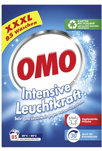 Omo Waschpulver XXXL Vollwaschmittel für intensive Leuchtkraft und hygienische Frische 85 WL
