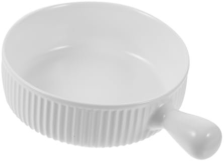 PRETYZOOM Ciotola in Ceramica per Uso Alimentare Resistente alle Alte Temperature per La Cottura Comoda Maniglia