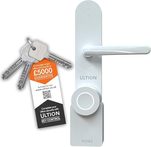 Ultion Nuki Smart Lock GO | New for 2025 | for PVC & Composite Doors Over 55m | 3-Star Plus Security | Alexa/Google/Apple Compatible Using Matter | Auto Lock/Unlock & Flexible Access | White