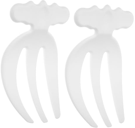 ZUNOXAZ 2 Piezas Mezclador De Ensaladas Tenedores De Plástico Reutilizables Pinzas para Mezclar y Ensaladas Utensilios para Servir Verduras