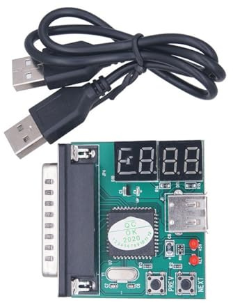 Oxxggkao Computer Fault Test Card 4 Digit Parallel Port Diagnostic Card For Efficient Laptop Notebook Repair And Maintenance Desktop Tester