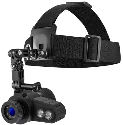 KAHDGSS Lente Única De Visión Nocturna con Aumento De 7X De Resolución con Casco Y Retícula Modificables para Observación De Vida Silvestre Tareas Aire Libre Equipo De Visión Nocturna Digital De