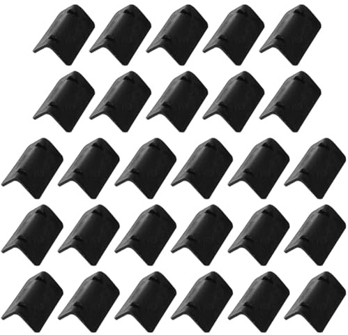 ROMISBABA 100pcs Black Plastic Corner Protectors with 25mm Thickened L-shaped Pads, Heavy-duty Edge Guards for Shipping Boxes and Furniture, Cargo Load and Cabinet Corner Protection