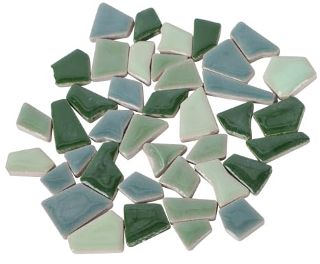 Parliky Piedras de Mosaico Esmaltadas Surtidas 500g, Azulejos Irregulares para Bricolaje, Baldosas Cerámicas Pequeñas para Manualidades y Decoración Creativa