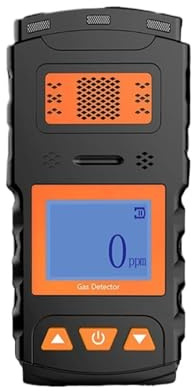 Detector de Gases portátil EX O2 H2S CO con Pantalla LCD, Recargable, con luz de Sonido y medidor de Gas for el Trabajo y el hogar. Interior/Exterior(H2S)