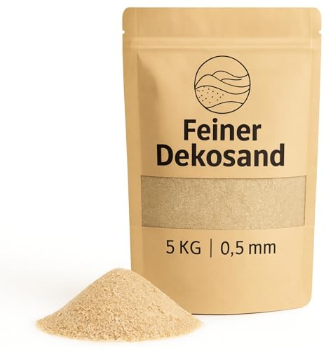Deko-Sand creme 5 kg - Feine Dekosteine für Vasen, Gläser, Tischdeko & Floristik
